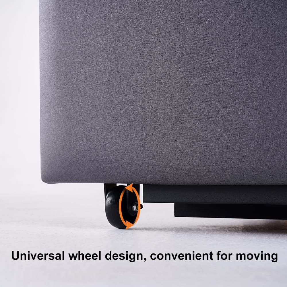 2050mm Modern Gray Convertible Full Sleeper Sofa Bed with Storage Leath