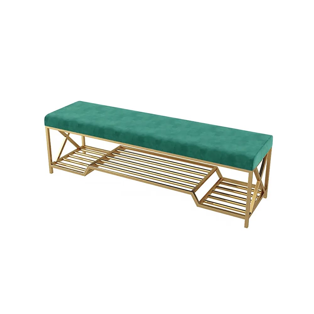 Green Hallway Bench with Storage Upholstered Storage Bench for Living