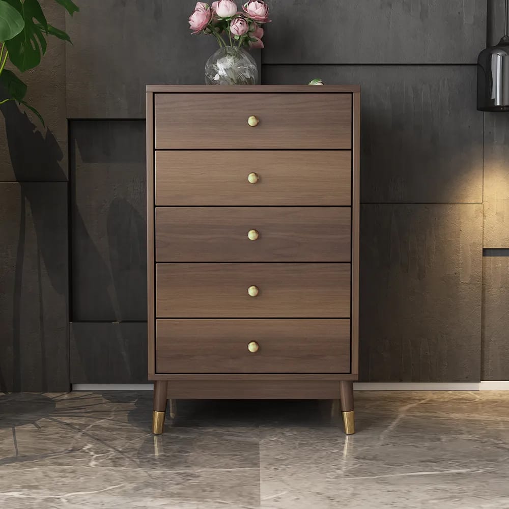 Ultic Contemporary Chest with 5 Drawers of Manufactured Wood in
